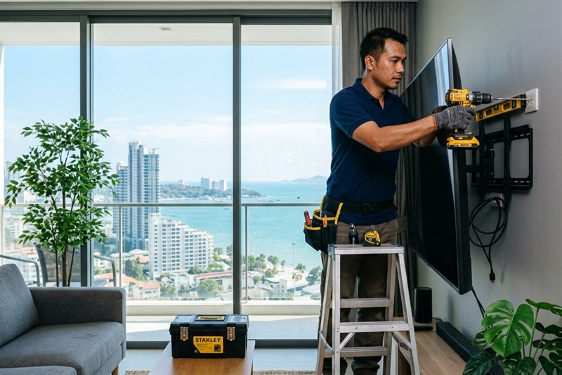 TV Mounting, Shelves & Wall Fittings Pattaya